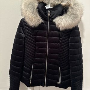 Fashion Nova Always Ready Velvet Puffer Jacket
